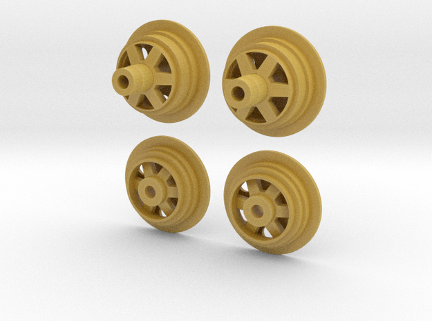 1/25 wheel covers for Indy cars, type 2 in Tan Fine Detail Plastic