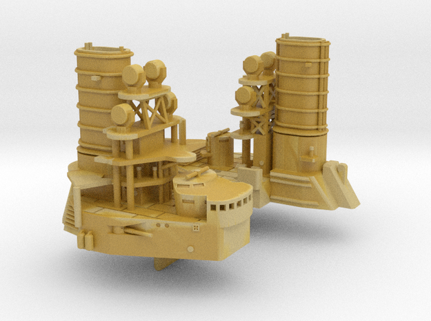 1/700 SMS Kaiserin Superstructure in Tan Fine Detail Plastic