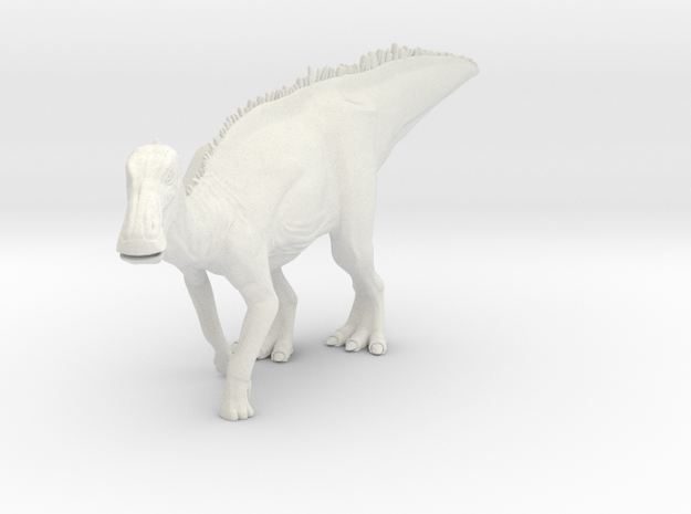 Edmontosaurus Dinosaur Small HOLLOW in White Natural Versatile Plastic