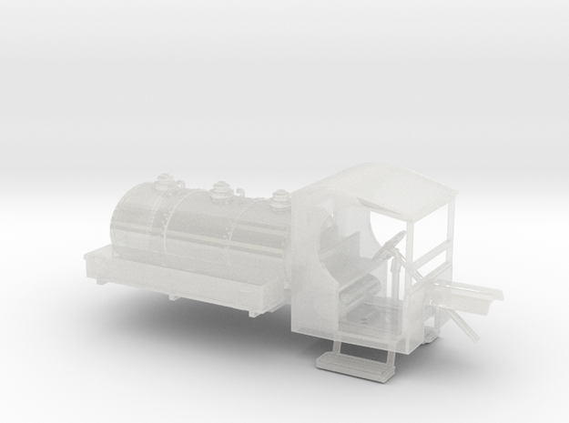 HOn3 Model TT Railtruck Fuel Tank Body C in Clear Ultra Fine Detail Plastic