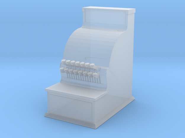 O scale cash register in Clear Ultra Fine Detail Plastic
