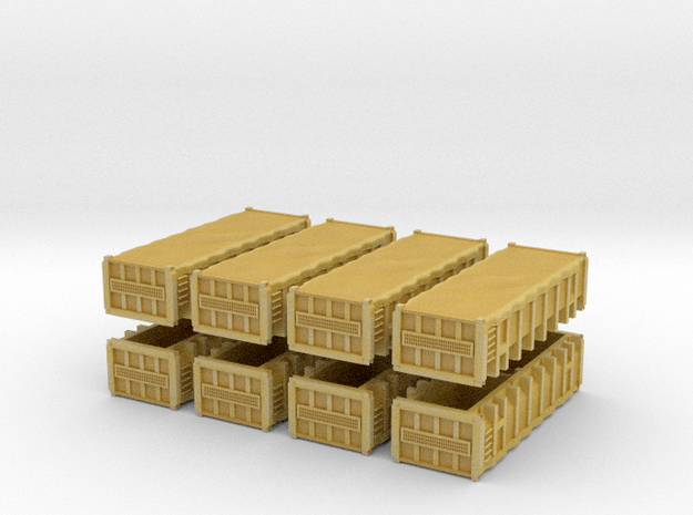 N90 - Marti Gravel Containers (8x) in Tan Fine Detail Plastic