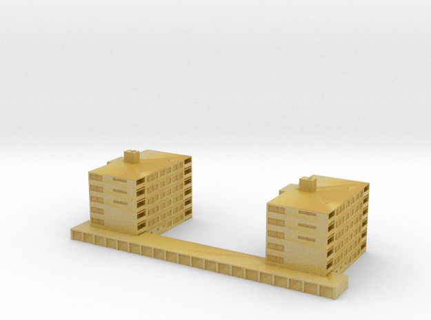 1:700 Scale Apartment Building #6 in Tan Fine Detail Plastic