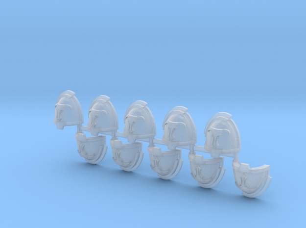 Minotaurs Riders Shoulder Pads x10 #2 in Clear Ultra Fine Detail Plastic