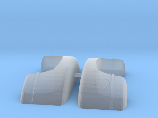 1/64 scale dually fenders in Clear Ultra Fine Detail Plastic