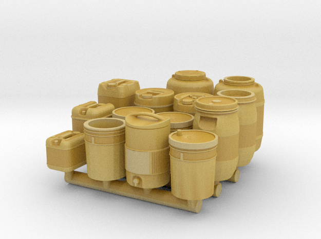 1/43 scale liquid containers in Tan Fine Detail Plastic