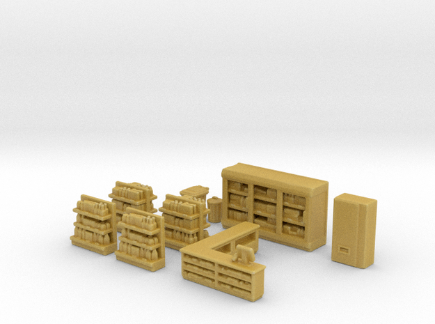 Store Interior Detail Accessories 1:160 N Scale in Tan Fine Detail Plastic