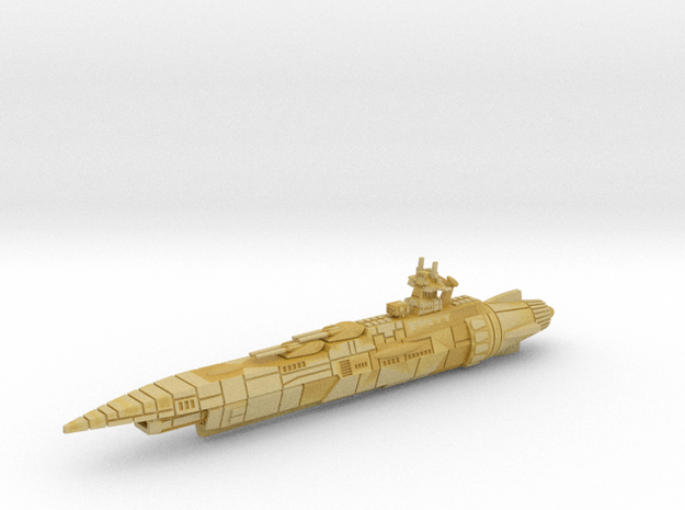 EDF Missile Battleship / 8.5cm - 3.3in in Tan Fine Detail Plastic