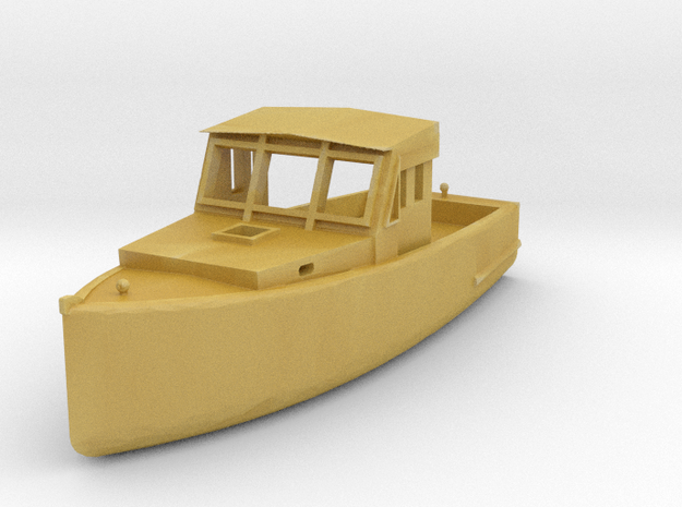 6 CM Fishing Boat in Tan Fine Detail Plastic
