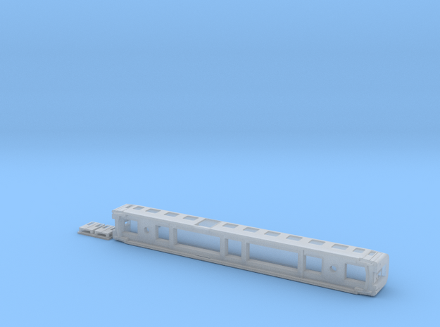 1:220-passenger/baggage car PKP 609A - 2 class in Clear Ultra Fine Detail Plastic