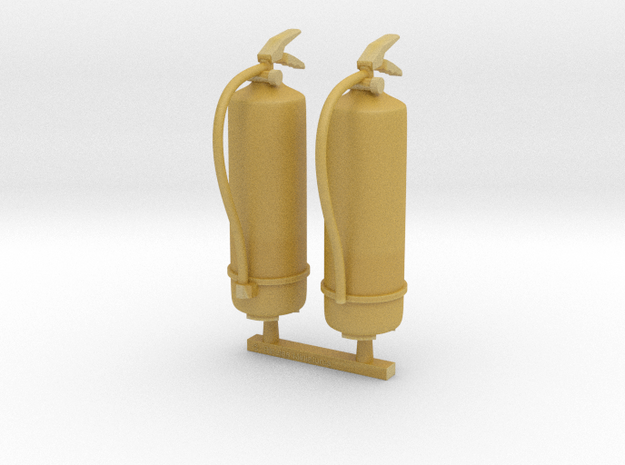 Fire Extinguisher 01. 1:12 scale x2 Units in Tan Fine Detail Plastic