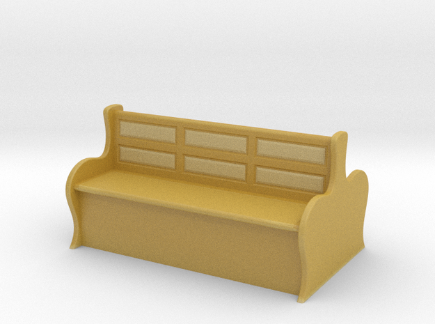 Short double-sided bench in Tan Fine Detail Plastic