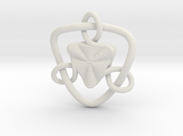 Celtic Knots 09 in White Natural Versatile Plastic