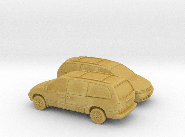 1/160 2X 1995-2000 Plymouth Grand Voyager in Tan Fine Detail Plastic