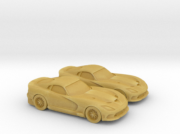 1/148 2X 2011 Dodge Viper in Tan Fine Detail Plastic