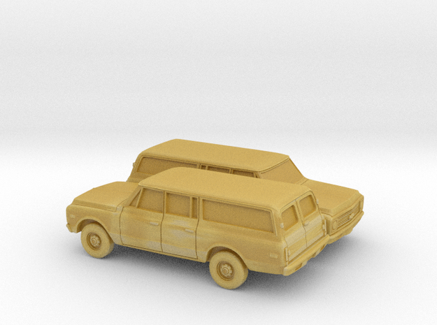 1/160 2X 1971-72 Chevrolet Suburban Split Rear Doo in Tan Fine Detail Plastic