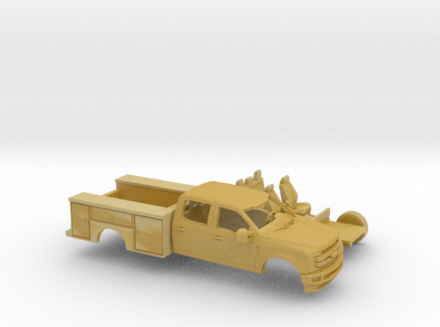 1/87 2017 Ford F-Series Crew/Utility Bed Kit in Tan Fine Detail Plastic