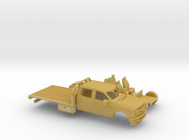 1/87 2017 Ford F-Series Crew/Dually Flat Bed Kit in Tan Fine Detail Plastic