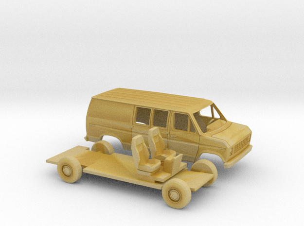 1/87 1975-91 Ford E-Series Delivery Van Kit in Tan Fine Detail Plastic