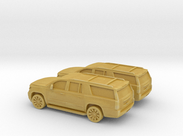 1/144 2X 2015 Chevrolet Suburban in Tan Fine Detail Plastic