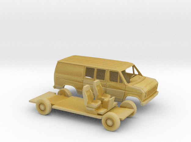 1/120 1975-91 Ford E-Series Delivery Van Kit in Tan Fine Detail Plastic
