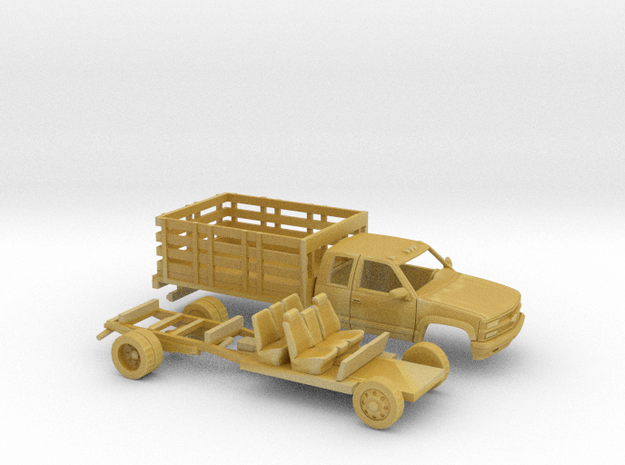 1/160 1990-98 Chevy Silverado Ext.Bed Stakebed Kit in Tan Fine Detail Plastic