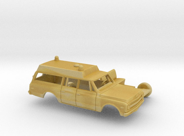 1/87 1967-70 Chevrolet Suburban Ambulance Kit in Tan Fine Detail Plastic