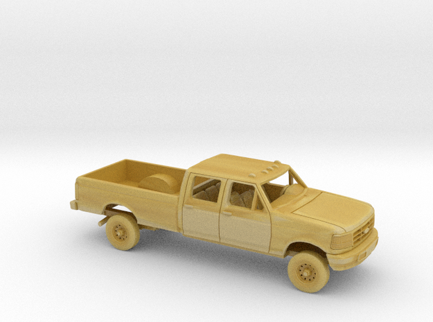 1/87 1992-96 Ford F Series Crew Cab Long Bed Kit in Tan Fine Detail Plastic