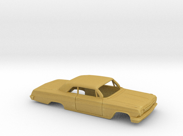 38.1 mm WB 1962 Chevrolet Impala Coupe Shell in Tan Fine Detail Plastic