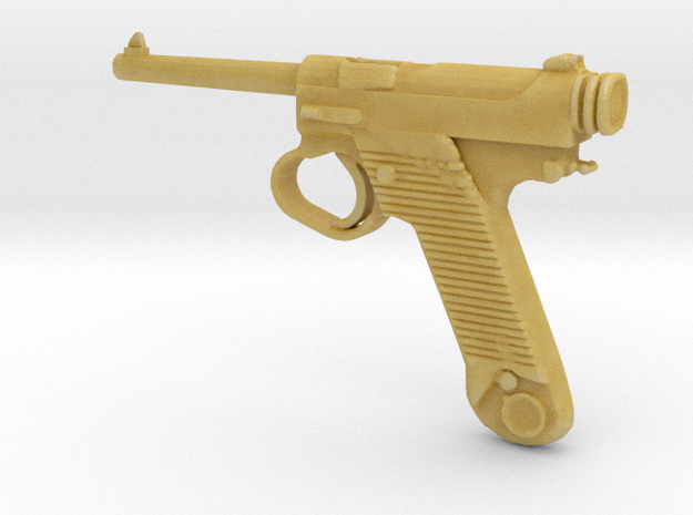 1/18 Scale Nambu Pistol in Tan Fine Detail Plastic