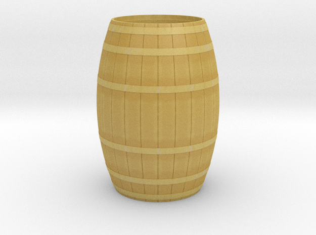 18th Century Barrel-Open (21hx15dia) 1/24 in Tan Fine Detail Plastic