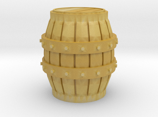 Medieval Barrel miniature in Tan Fine Detail Plastic