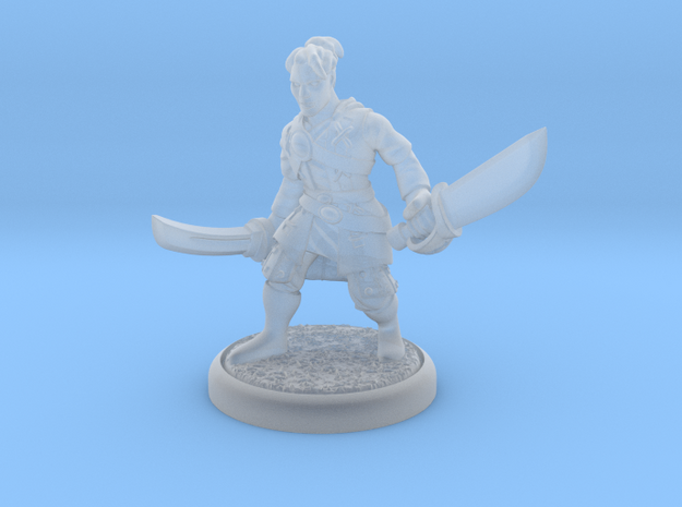 Sword fighter in Clear Ultra Fine Detail Plastic