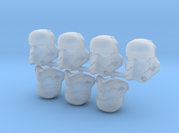 First Bucketheads (x7) in Clear Ultra Fine Detail Plastic