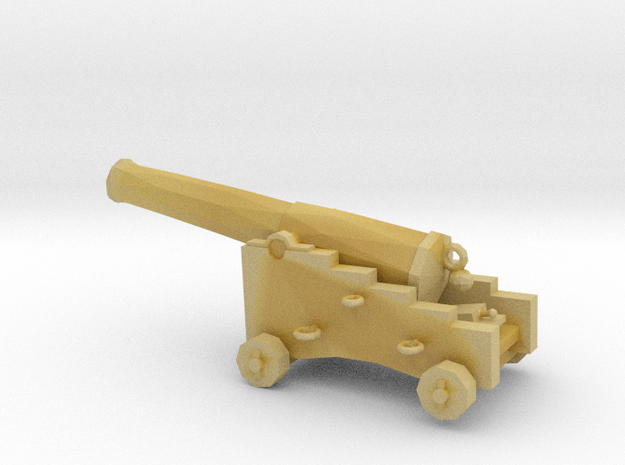 1/87 Scale 32 Pounder M1829 on Naval Carriage in Tan Fine Detail Plastic