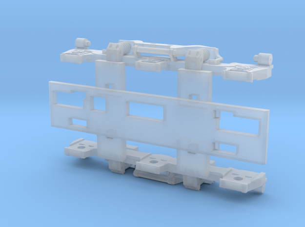 Alco Hi-Adhesion 3-Axle Truck (N) in Clear Ultra Fine Detail Plastic