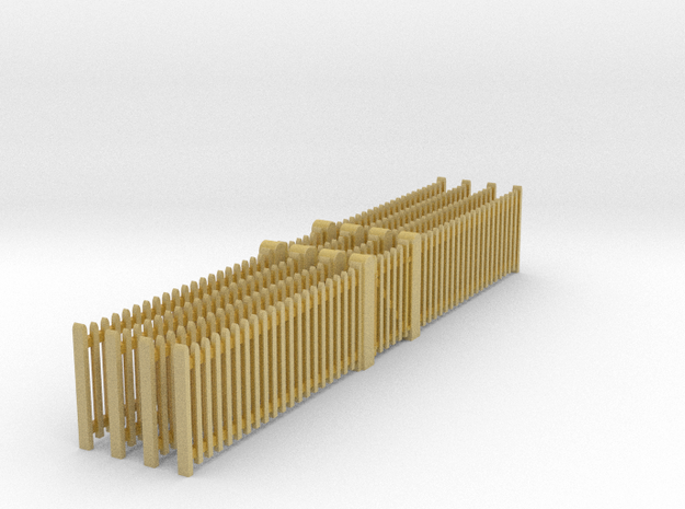 VR Gate and Picket Set #4 (Centre) 1:87 Scale in Tan Fine Detail Plastic