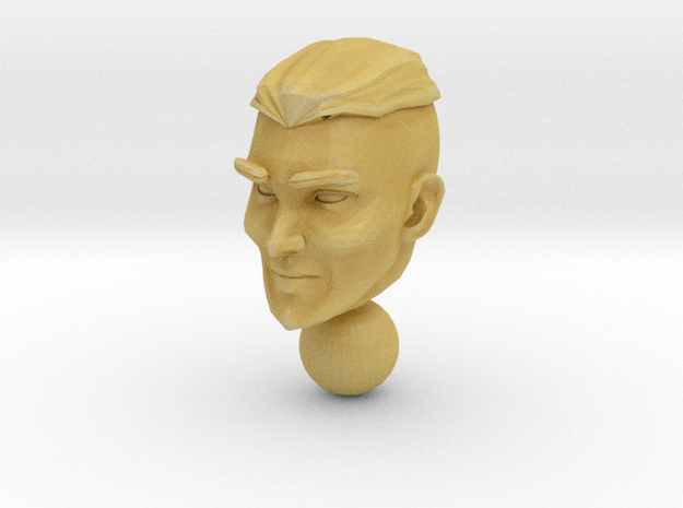micro head 3 in Tan Fine Detail Plastic