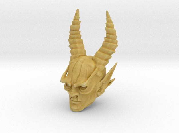 mythic demon head 1 in Tan Fine Detail Plastic