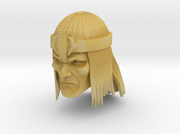Barbarian Head with crown 1 in Tan Fine Detail Plastic