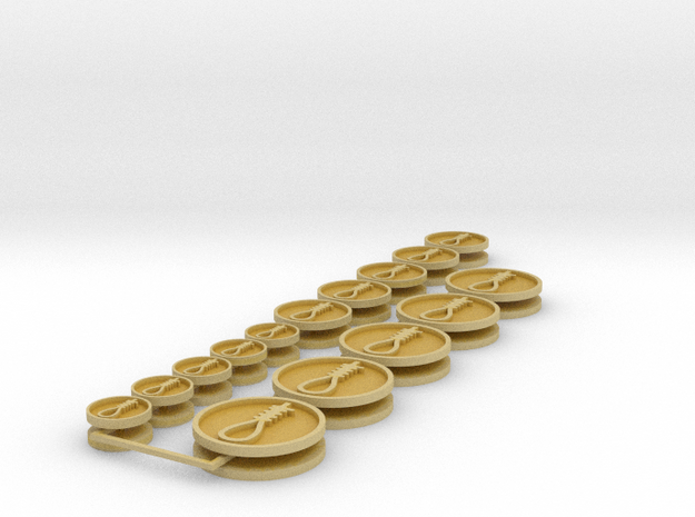 Commission 97 hangman's noose icons in Tan Fine Detail Plastic