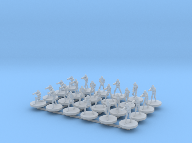 10mm Phase 2 Clone Troopers (24) in Clear Ultra Fine Detail Plastic