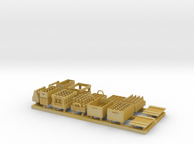 Miscaellaneous Crates 1/56 scale in Tan Fine Detail Plastic