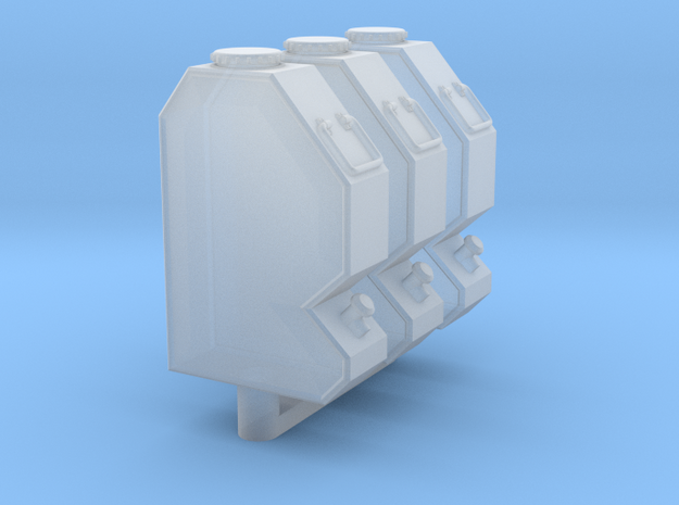 British tank water cans WW2 type B in Clear Ultra Fine Detail Plastic