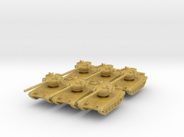 T-72 A (x6) 1/400 in Tan Fine Detail Plastic
