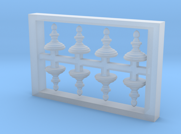 HO Scale Finial Style A in Clear Ultra Fine Detail Plastic