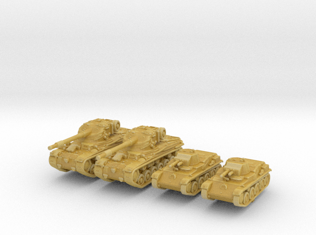 1/285 Swedish 42-57 Alt A.2 + L60 Tank Set X2 in Tan Fine Detail Plastic