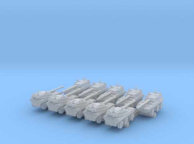 1/600 US LAV-600 Tank Destroyer x10 in Clear Ultra Fine Detail Plastic
