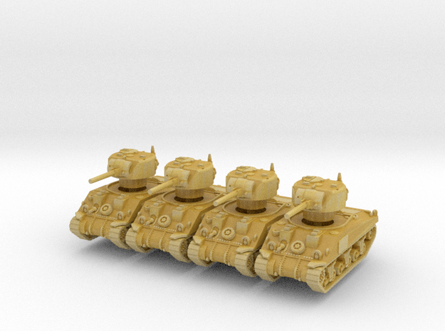 Sherman V tank (x4) 1/220 in Tan Fine Detail Plastic
