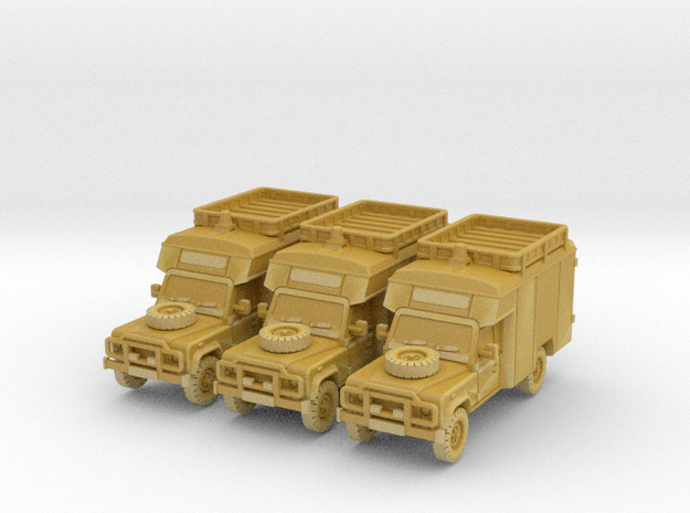Defender 127 Ambulance (x3) 1/220 in Tan Fine Detail Plastic
